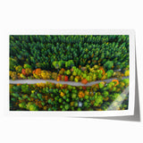 Extra large floral art on rolled print depicting a serene Latvian landscape, ideal for art wall dining room decor.