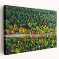Large art on stretched canvas depicting serene Latvian scenery, muted green and blue tones, ideal for kitchen wall art.