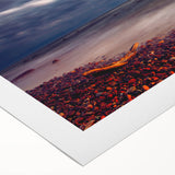 Art deco poster of a European Lithuanian scenery in muted earth tones on rolled canvas, suitable for dining room wall art.