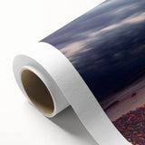 Art deco poster of a European Lithuanian landscape in pastel shades on rolled canvas, ideal for nursery wall art.