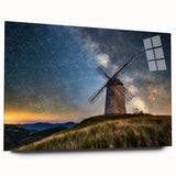 Acrylic print of a serene European landscape with soft pastel colors, ideal for bedroom or dining room art.