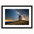 Extra large framed abstract art print depicting a colorful, textured European scenery, ideal for living room decor.