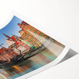 Extra large wall art featuring line art flowers in muted earth tones on a rolled print, ideal for large living room decor.