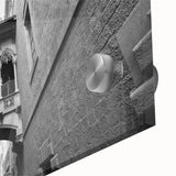 Large abstract wall art of Barcelona scenery in muted earth tones on acrylic glass, ideal for dining room ambiance.