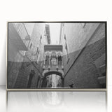 Large art print of Barcelona scenery in muted earth tones on a framed acrylic, ideal for modern art wall decor.