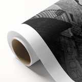 Art Deco poster of Barcelona scenery on rolled canvas, featuring muted earth tones.