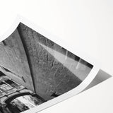 Extra large rolled print featuring line art flowers in muted tones, ideal for large living room wall art.