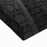 Large art of a black and white Barcelona landscape on stretched canvas, ideal for bedroom wall decor.