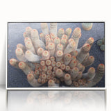 Mid-century modernist art depicting a European scenery in Canary Islands, Spain.