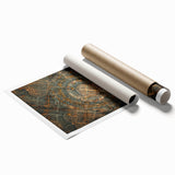 Extra large rolled print of Madrid scenery in soft floral colors, ideal for classy bathroom wall art.