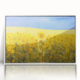 Art Deco poster of a European cityscape in muted gray and blue tones, framed acrylic, ideal for modern art wall decor.