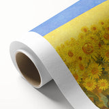 Art deco poster of a serene European landscape in pastel colors on rolled canvas, ideal for nursery wall art.