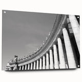 Acrylic print of the Vatican scenery in muted earth tones, ideal for dining room art.