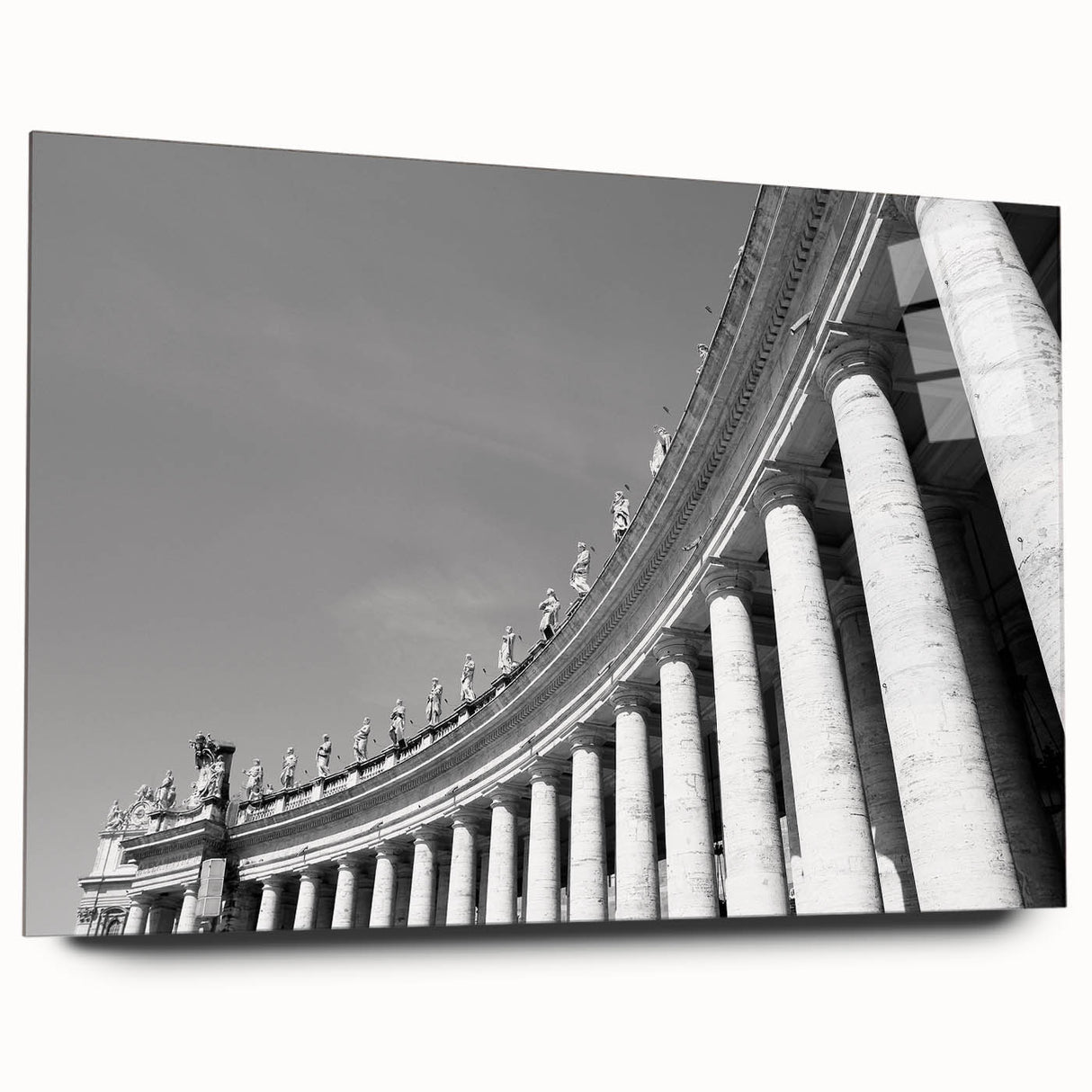 Large abstract acrylic print of the Vatican scene in soft pastel tones, suitable for bedroom or dining room decor.