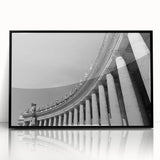 Large abstract wall art depicting the Vatican scenery in muted earth tones on a framed acrylic.