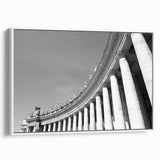 Vintage poster art of the Vatican with colorful imagery on a large framed canvas, ideal for living room decor.