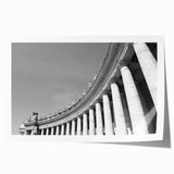 Rolled print of the Vatican scenery in muted earth tones, ideal for art wall dining room.