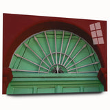 Large abstract wall art depicting the Baja California scenery in muted earth tones on acrylic glass.