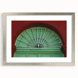 Textured abstract art print of Baja California scenery in muted earth tones, framed in silver, suitable for bedroom decor.