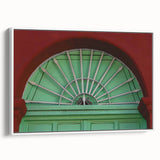 Vintage poster art of Baja California scenery on framed canvas with colorful palette, ideal for large living room walls.