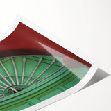 Extra large rolled print featuring line art flowers in monochrome, ideal for large living room wall art.