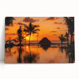 Black and white large art canvas of Cancun scenery, ideal for kitchen wall art or bedroom ambiance.