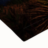 Large black and white landscape art painting of Oaxaca scenery on stretched canvas, ideal for bedroom wall decor.