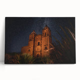 Large black and white stretched canvas of Oaxaca scenery, ideal for kitchen wall art or bedroom decor.