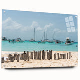 Large abstract wall art depicting a vibrant Mexican Quintana Roo scenery on acrylic glass.