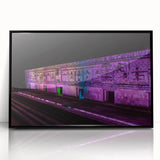 Large abstract wall art featuring a Yucatan scenery in muted earth tones, framed in black acrylic.