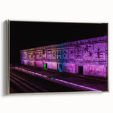 Landscape art painting of Yucatán, Mexico, in colorful hues on a framed canvas, ideal for adding a vintage touch to any room.