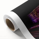 Art Deco poster of Yucatan scenery on rolled canvas, with pastel shades, ideal for nursery wall art.