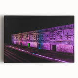 Black and white photograph of Yucatan scenery on stretched canvas, ideal for kitchen wall art.