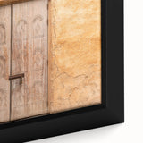 Extra large framed canvas featuring a textured depiction of Dubai's skyline in black with vibrant colorful accents.