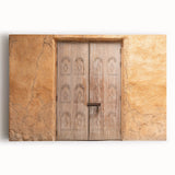 Black and white large art print of Dubai skyline on stretched canvas, ideal for kitchen wall art.