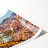 Extra large wall art featuring line art flowers in muted earth tones on rolled print, suitable for large living room decor.