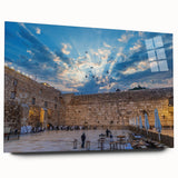 Acrylic print of Jerusalem landscape in subdued earth tones, suitable for bedroom or dining room decor.