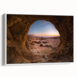 Vintage poster art of a Middle Eastern scenery on a large framed canvas.