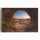 Black and white stretched canvas of a Middle Eastern cityscape, ideal for kitchen wall art.