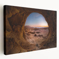 Large stretched canvas depicting a Middle-Eastern scenery in muted earth tones, suitable for kitchen wall art.