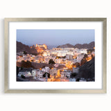 Textured art print featuring abstract scenery of Middle-East Oman in muted earth tones on a framed canvas.