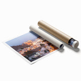 Extra large rolled print of a Middle Eastern scenery with muted earth tones, ideal for classy bathroom wall art.