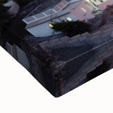 Black and white landscape art painting of Oman scenery on stretched canvas, suitable for bedroom wall art.