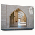Acrylic print of a large abstract depiction of a Middle Eastern landscape in earthy tones.