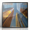 Large abstract wall art depicting a Saudi Arabian landscape in muted earth tones on a framed acrylic.
