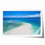 Extra large rolled print of Fiji scenery with vivid blue ocean and lush greenery, ideal for art wall dining room.