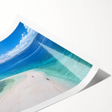 Extra large rolled print featuring line art flowers in vibrant colors on a white background.