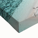 Black and white landscape painting of Fiji on large stretched canvas, ideal for bedroom decor.