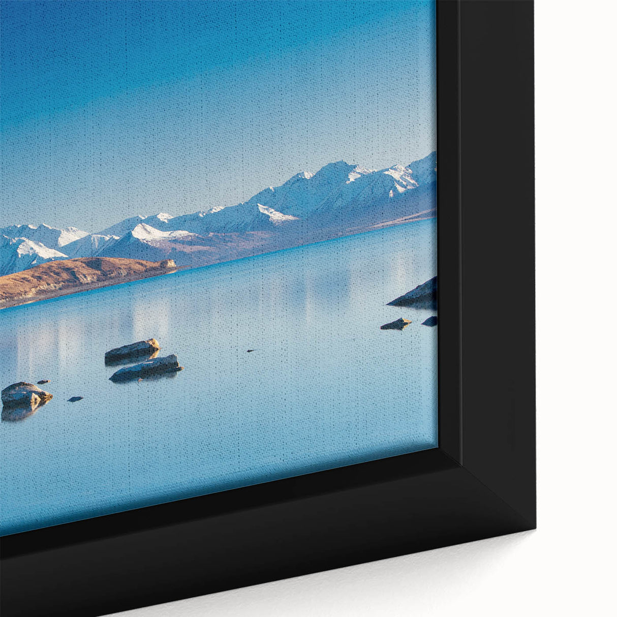 Extra large framed canvas of a textured, colorful abstract design in black, ideal for living room decor.