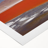 Art deco poster of a Bolivian landscape in muted earth tones on rolled canvas, suitable for dining room decor.